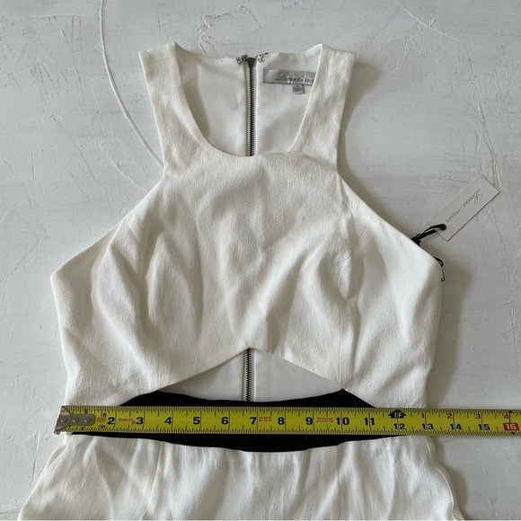 Revolve Lovers+Friends Eternity Expose Midriff Ivory Maxi Dress Asymmetric Hem S - Picture 7 of 12